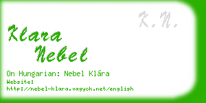 klara nebel business card